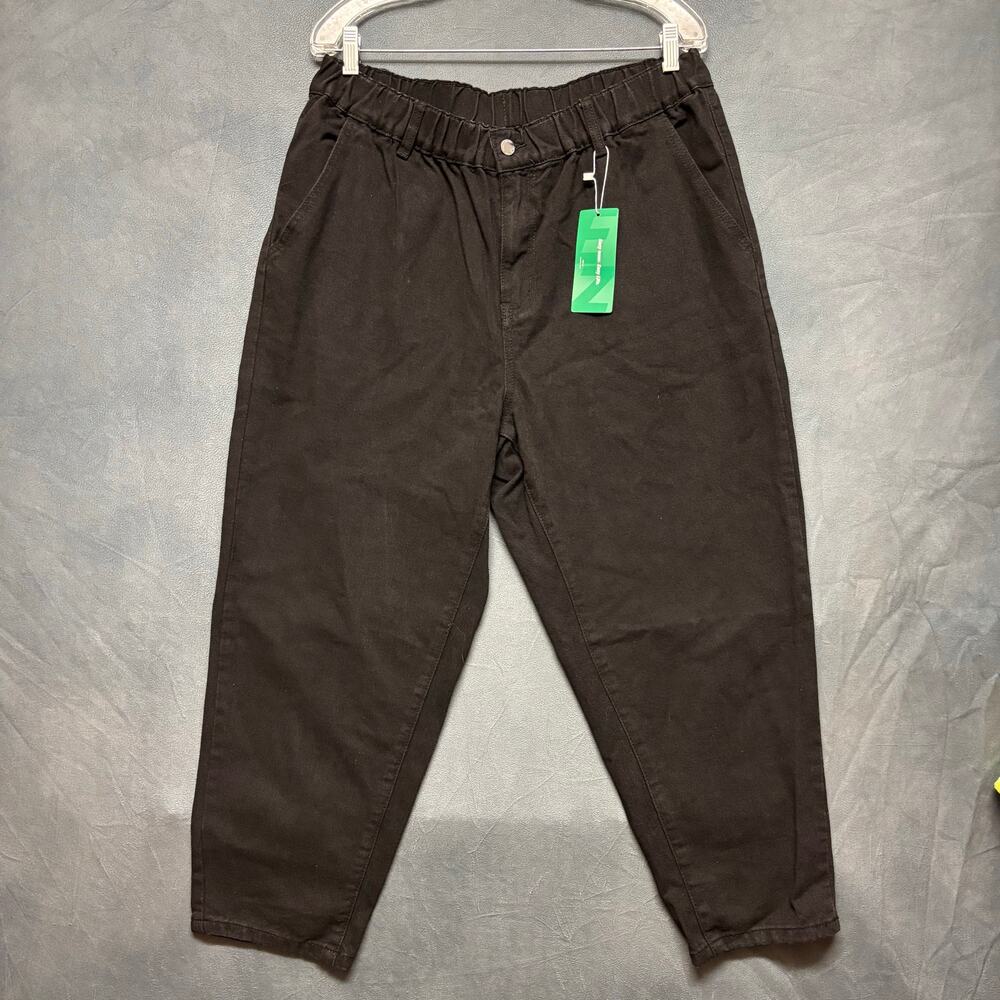 Shein Curve Plus Size 1XL Comfort Pants Pull On Stretchy Waist Pockets Comfy